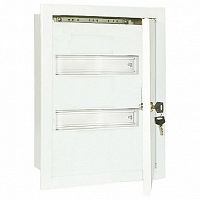 Распределительный шкаф ЩРв 18 мод., IP31, встраиваемый, сталь, серая дверь, с клеммами |  код. SQ0905-0003 |  TDM